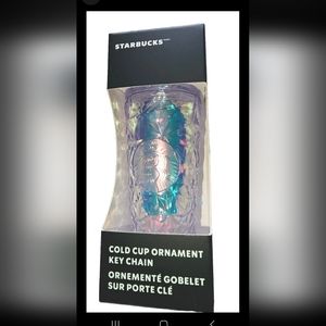 NEW, Starbucks Christmas 2023 Clear Diamond Prism Crystal Keychain